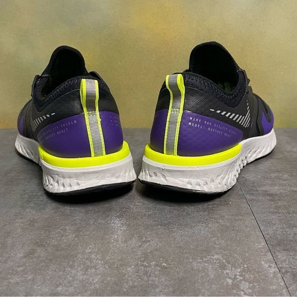 Nike Odyssey React 2 Shield BQ1672-002 Women's Black & Purple Running Shoe Sz 9M - Picture 6 of 16